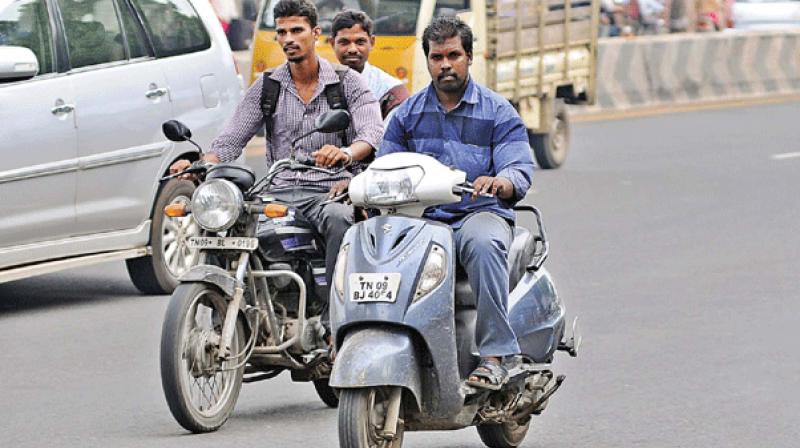riding bikes and don't need helmets