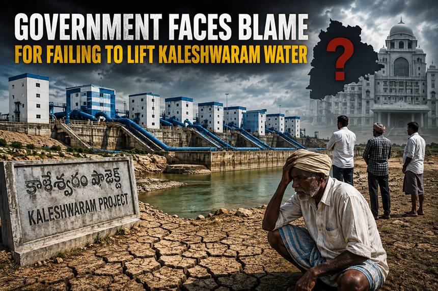 Government Faces Blame for Failing to Lift Kaleshwaram Water image